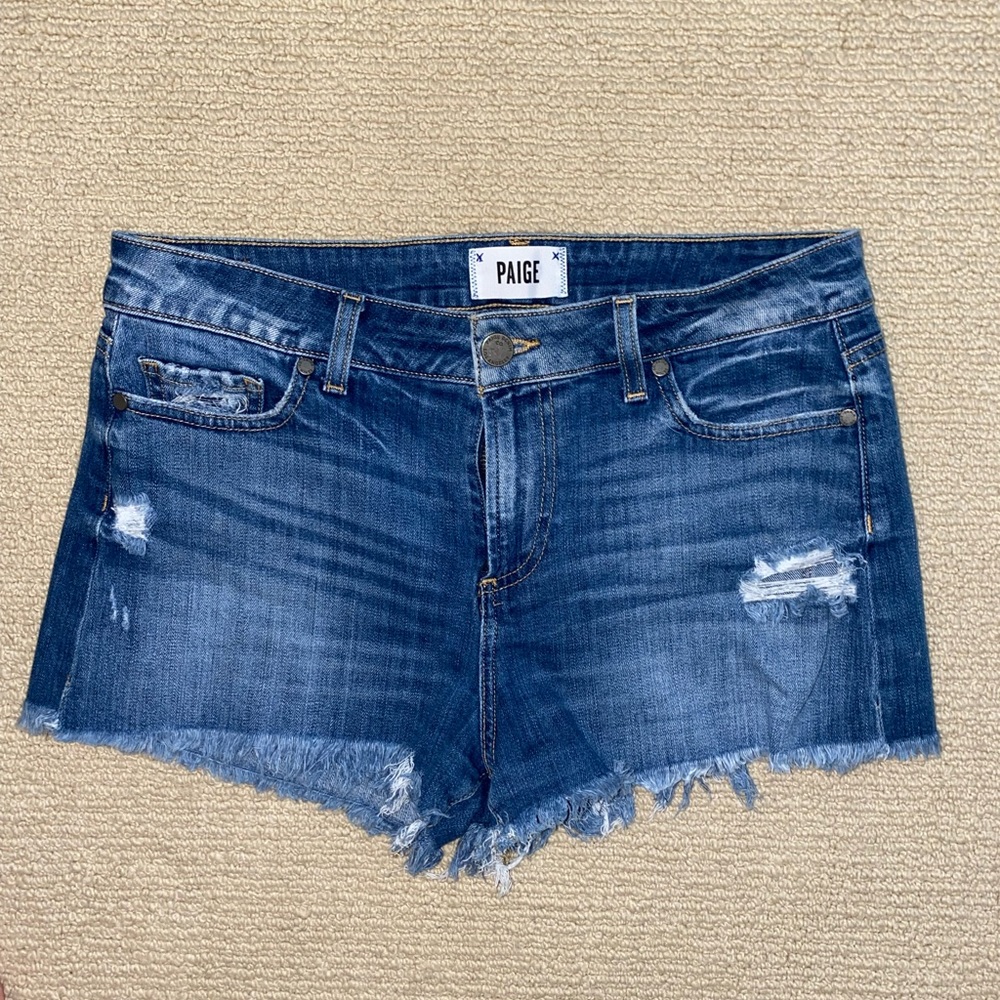 Paige Daryn blue denim shorts
